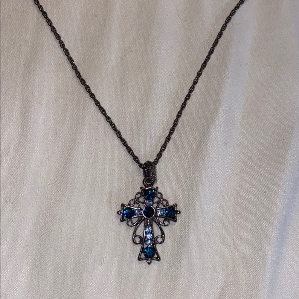 Blue Cross necklace